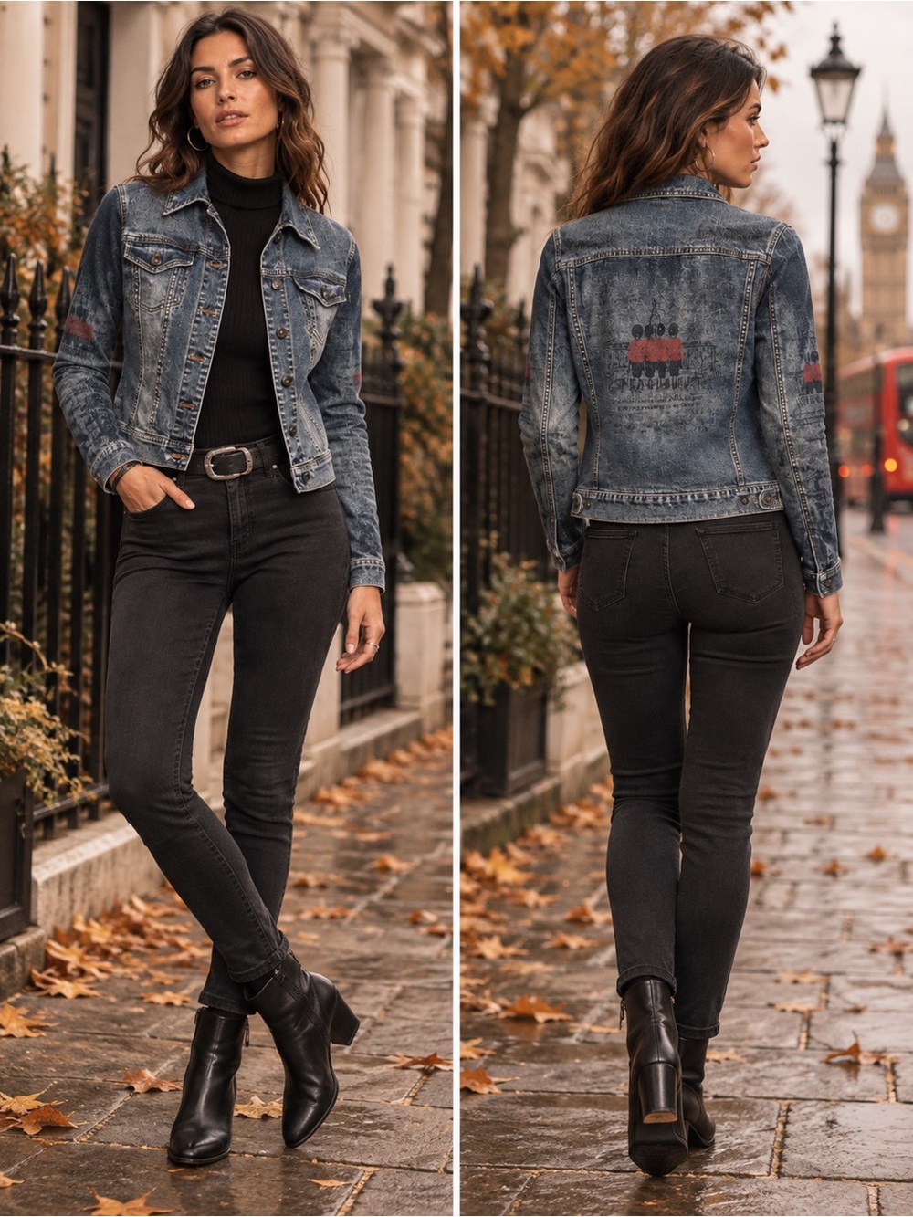 Vintage Lapis Buckingham Palace Queen’s Guard Graphic Denim Jacket